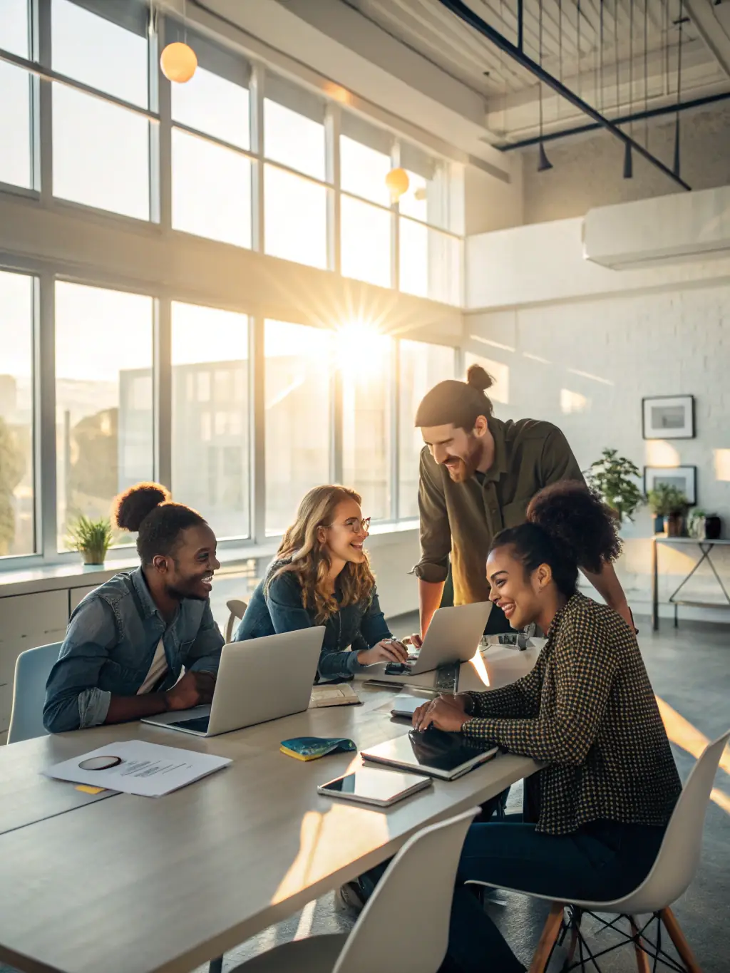 A dynamic image of a team brainstorming and strategizing, representing Dice Agency's expertise in helping clients start their own agencies.