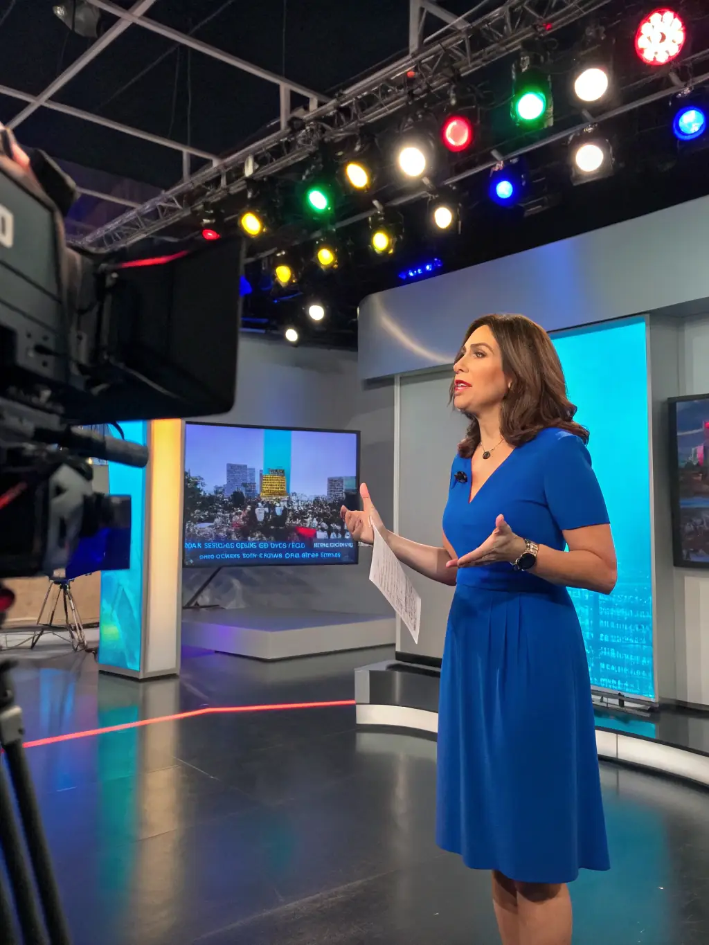 A professional photo of a live streaming host confidently interacting with their audience, showcasing the support Dice Agency provides to individual hosts.